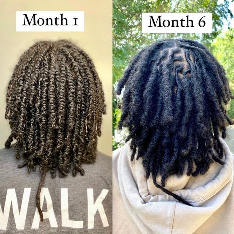 Kristen on Instagram: “Month 1 vs. Month 6 Still very much in awe at the changes my hair has made over the past 6 months. Subtle but so major. I can only…” Loc Styles, Change Me, My Hair, Locs, 6 Months, The Past, Dreadlocks, I Can, Hairstyles