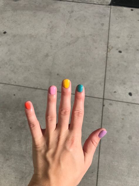 #nails #summer #summernails #colorful #colorfulnails #nailart #naildesign Multicolor Summer Nails, Multicolor Nails Summer, Multicolor Nails, Nails Summer, Hair Stuff, Nail Ideas, Summer Nails, Nail Colors, Manicure