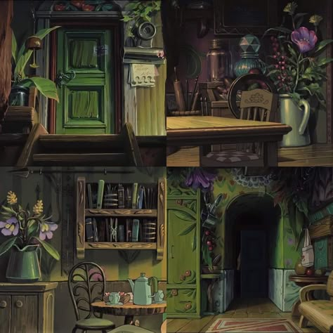 The Borrowers House, Studio Ghibli Interior Scenes, The Borrowers Aesthetic, Arrietty House, Borrowers Aesthetic, Mini Foyer, The Secret World Of Arrietty, Ghibli Aesthetic, Secret World Of Arrietty