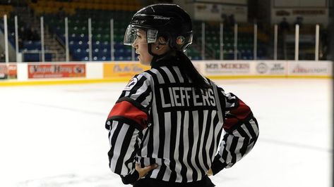 Female Referee, Hockey Referee, Nhl Games, It Takes, Sports News, Nhl, Hockey, Take That, Canning