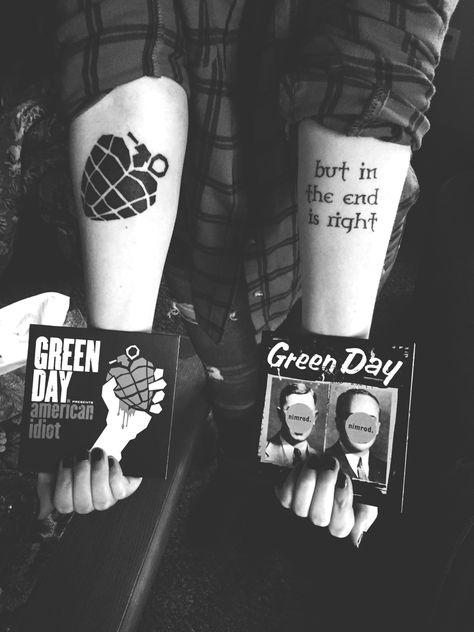 My Green Day tattoos Green Day Tattoo, Green Day, Tattoo Quotes, Tattoos, Quotes, Green