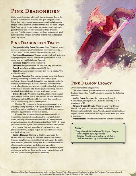 Pink Dragonborn Dnd, Dnd Races List, Pink Dragonborn, Dnd Races Chart, Dnd Homebrew Race 5e, Homebrew Races 5e, Dnd 5e Races, Homebrew Races, 5e Races