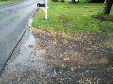 waterproofing - How do I prevent water from streaming into my driveway? - Home Improvement Stack Exchange Home Flood Prevention, Above Ground Pool Fence, Concrete Fence Posts, Driveway Edging, Flood Prevention, Yard Drainage, Fence Plants, Water Issues, Gravel Driveway