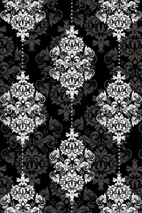 I like this design to be in my bedroom just in pink and gray Vintage Wallpaper Black And White, Black And White Bedrooms, Black Wallpaper Bedroom, White Bedrooms, Wallpaper Black And White, Art Chinois, Motif Art Deco, Cool Wallpapers For Phones, Textile Pattern Design