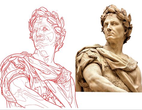 Sculpture Tattoos, Tattoos Stencil, Greek Drawing, Statue Tattoo, Comic Book Layout, Greek Mythology Tattoos, Water Color Pencil, Greek Statues, Watercolor Architecture