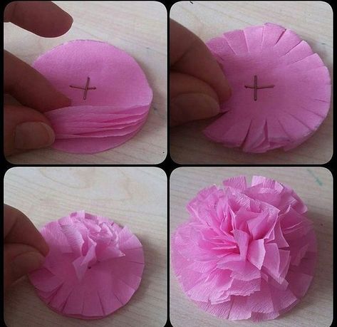 Săpunuri Handmade, Tissue Paper Crafts, Diy Flores, Paper Flower Crafts, How To Make Paper Flowers, Crepe Paper Flowers, Paper Flowers Craft, Tissue Paper Flowers, Giant Paper Flowers