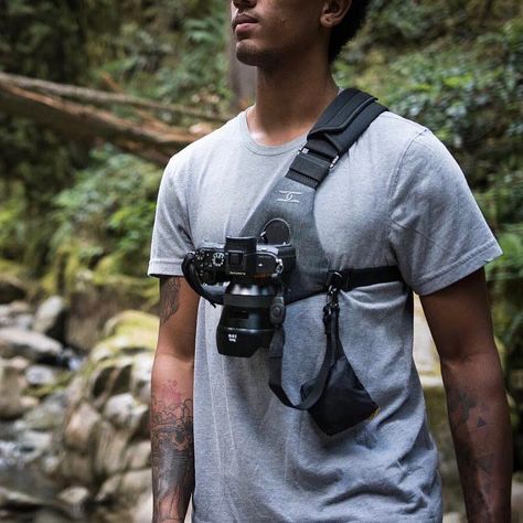 Skout Camera & Binocular Sling #binoculars, #CameraGadgets, #sling Travel Backpack Essentials, Style Harness, Camera Holder, Camera Straps, Mirrorless Camera, Black Friday Shopping, Travel Backpack, Beautiful Moments, Gopro