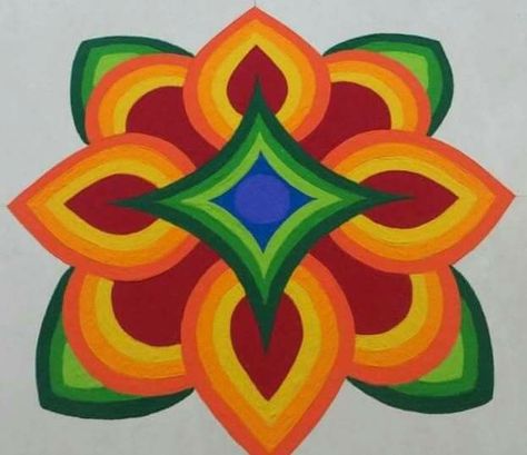 Ready Rangoli, Diwali Kolam, Rangoli Painting, 3d Rangoli, Pookalam Design, Simple Flower Rangoli, Poster Rangoli, Rangoli Designs Videos, Easy Rangoli Designs Videos