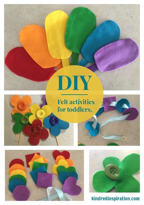 Click to see how you can make these no sew toddler learning activities.  With a free printable pattern template, it's quick and easy to create these learning toys for busy bags or quiet time! #toddleractivities #busybags #learningactivities #freeprintable Felt Learning, Diy Busy Books, Toddler Busy Bags, Learning Preschool, Easy Toddler Activities, Quiet Time Activities, Quiet Activities, Pattern Template, Montessori Baby