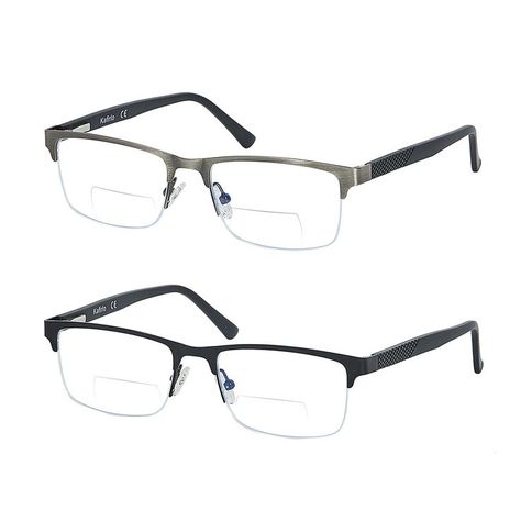 Half Frame Bifocal Reading Glasses for Men Fashion Blue Light Blocking Computer Reader Ultralight Designer Rimless Eyewear Fun Reading Glasses, Writing Development, Reading Glasses Men, Digital Eye Strain, Bifocal Glasses, Bifocal Reading Glasses, Glasses For Men, Mens Glasses, Eye Glasses