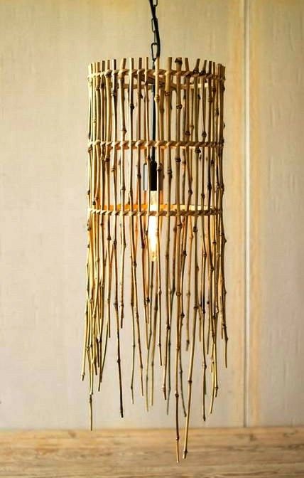 Veneer Trolls, Diy Luminaire, Bamboo Diy, Farmhouse Style Lighting, Bamboo Chandelier, Bar Bedroom, Diy Pendant Light, Bamboo Decor, Bamboo Lamp