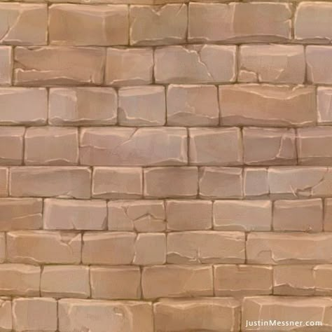 Hand Painted Brick Wall, Brick Texture Drawing, Cartoon Texture, Stylized Texture, Stone Castle, Paint Games, Game Textures, Texture Drawing, Hand Painted Textures