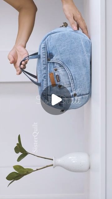 SisterQuilt on Instagram: "DIY Crossbody Bag Out of Old Jeans" Denim Crossbody Bag Diy, Diy Denim Crossbody Bag Tutorial, Jean Crossbody Bag Diy, Chic Denim Blue Crossbody Shoulder Bag, Diy Crossbody Bag, Denim Crossbody Shoulder Bag For On-the-go, Old Jeans, Crossbody Bag, Purses And Bags