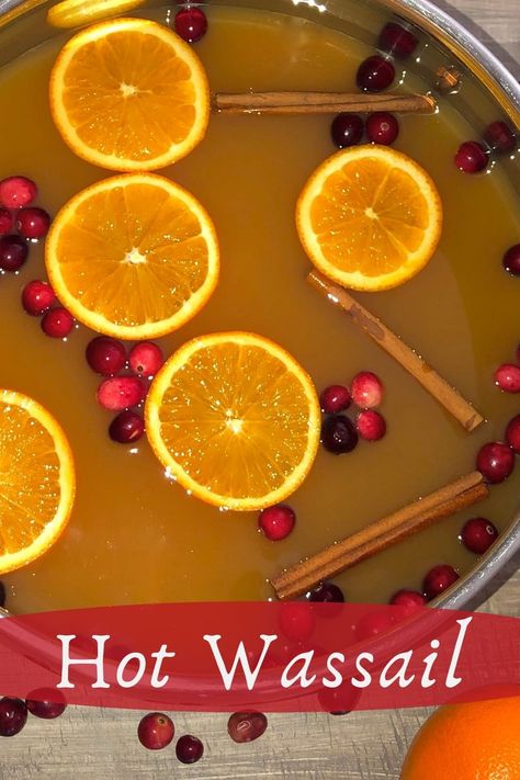 Hot Wassail is a fragrant, warm, mulled apple cider with oranges, cranberries, and cinnamon. Perfect for the holidays or a cold, winter day! #christmasdrinks #holidaydrinks #stonesoupblog Sliced Oranges, Wassail Recipe, Mulled Apple Cider, Cinnamon Benefits, Apple Cider Recipe, Cozy Drinks, Mulled Cider, Cider Recipe, Fresh Apples