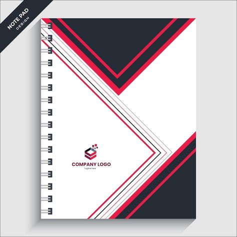 Business notepad design template | Premium Vector #Freepik #vector #spiral-notebook #spiral-book #spiral-mockup #note-book Notepad Design, Spiral Line, Booklet Template, Notebook Spiral, Note Pad Design, Notebook Cover Design, Spiral Notebook Covers, About Business, Cute Couple Cartoon