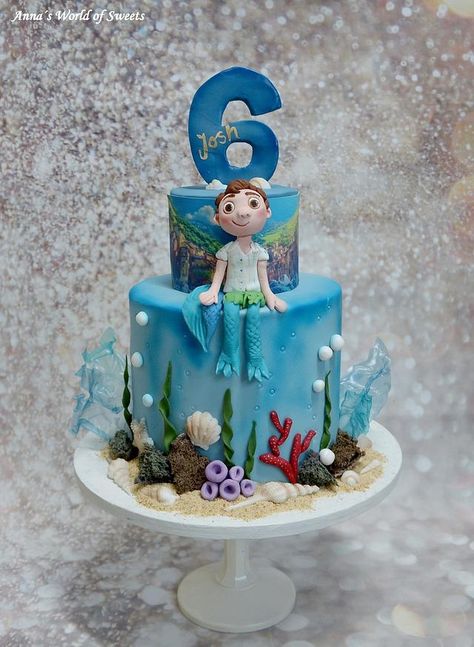 Luca Party, Birthday Cake For Kids, Luca Birthday, Luca Movie, Cake For Kids, Interesting Cakes, Pony Cake, 7 Birthday, Strawberry Buttercream