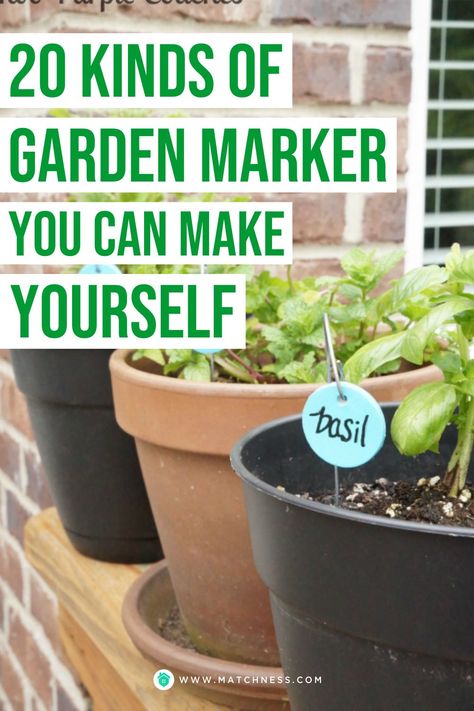 Using clay to make garden markers is one creative idea that you can try. You can make a garden marker in the shape of a circle and paint it blue so it will look bright. Then you can attach it to the wire and stick it in each plant pot that matches the name written on the garden marker. #gardenmarker #gardendecor #gardendesign Diy Clay Garden Markers, Garden Markers Ideas, Garden Stakes Ideas Plant Markers, Plant Tags Diy Garden Markers, Diy Garden Markers Plant Labels, Plant Markers Diy Outdoor, Garden Labels Plant Markers, Plant Tags Diy, Garden Labels Diy