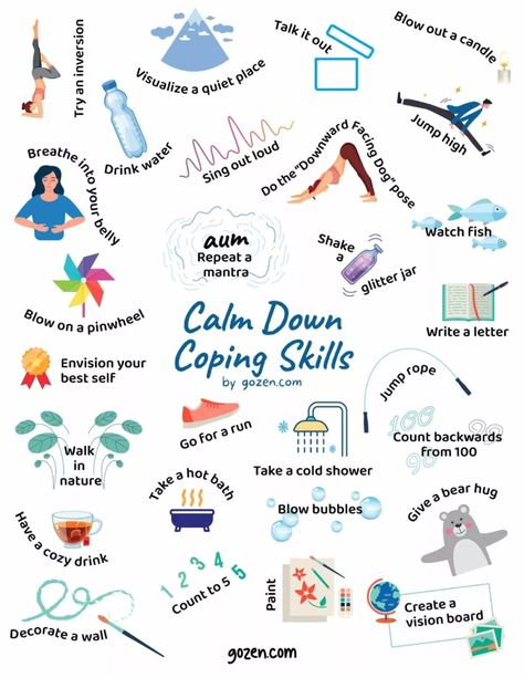 50 Calm-Down Ideas to Try with Kids of All Ages | GoZen! Calm Box For Kids, Calm Down Corner Ideas, Calm Down Box, Calming Corner Posters, Calm Box, How To Calm Down, Calm Down Kit, Gut Instinct, Hyperactive Kids