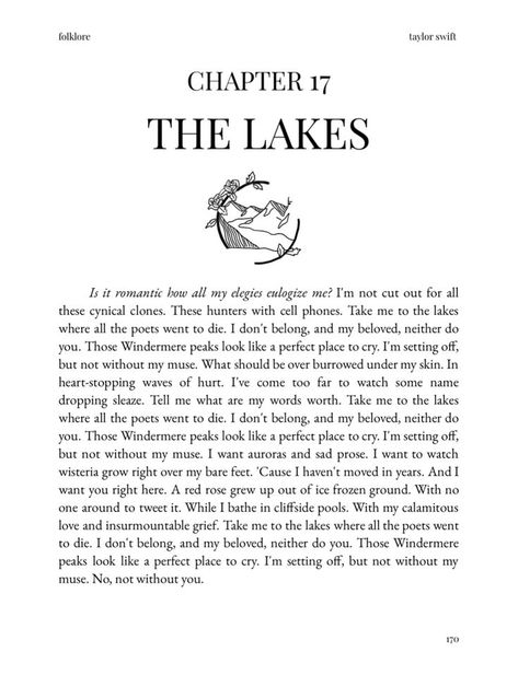 the lakes by Taylor Swift bookish print. I always felt like folklore is a collection of short stories. So I starts with one of my favorite songs and made this print. Lake Tattoo, Lake Quotes, Taylor Swift Book, Taylor Swift Tattoo, Taylor Swift Song Lyrics, Taylor Lyrics, Taylor Swift Music, Taylor Swift Posters, Lyric Poster