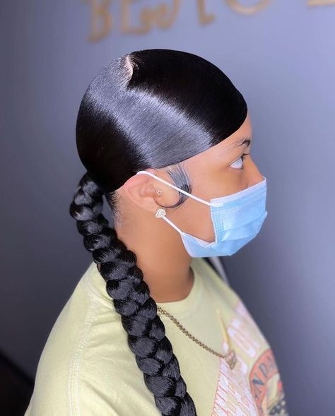 10$ Off,Coupon Code: MC36359 on Instagram: “Braided Swoop pony，sleek and gorgeous ♥️ @theregosierraaa . . 🤗Follow @dyhair777 for more 🤑$10 off Coupn code : MC36359 . . . #swoopbang…” Swoop Ponytail With Braid, Swoop Pony, Swoop Ponytail, Ponytail Hairstyles For Black Women, Natural Hair Videos Tutorials, Sleek Braided Ponytail, Slick Ponytail, High Ponytail Hairstyles, Chopstick Hair