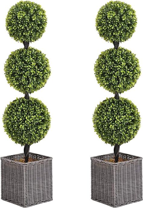 Potted Boxwood, Boxwood Tree, Outdoor Topiary, Boxwood Balls, Artificial Topiary, Boxwood Topiary, Front Door Porch, Door Porch, Artificial Boxwood