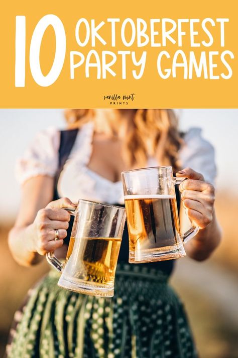 10 Oktoberfest Party Games your Guests will LOVE! Oktoberfest Party Games, Octoberfest Party, Oktoberfest Food, Oktoberfest Party, Fun Party Games, Philadelphia Pennsylvania, German Food, Best Part Of Me, Party Games