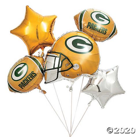 Green Bay Packers Birthday, Green Bay Packers Party, Packers Party, Green Bay Packers Helmet, Tailgate Decorations, Football Balloons, Football Party Supplies, Super Bowl Football, Football Birthday Party