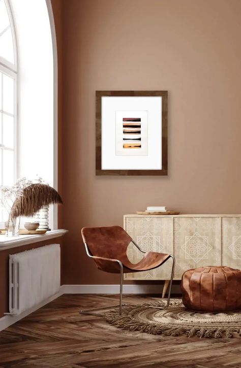 Brown Accent Wall, Good Living Room Colors, Earth Tone Living Room, Tan Walls, Popular Living Room, Living Room Wall Color, Accent Wall Colors, Room Wall Colors, Earth Pigments