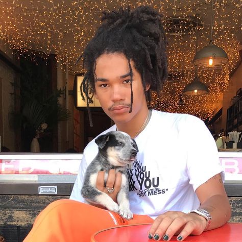 54.3k Likes, 643 Comments - Mr. Fallback (@lukasabbat) on Instagram: “Welcome my new puppy, his name is turbo!” Luca Sabbat, Luka Sabbat, Tall Fashion, Streetwear Men Outfits, Fashion Tips For Women, How To Pose, Black Boys, Black Culture, New Puppy