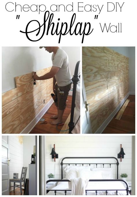 Cheap and easy DIY shiplap wall Diy Shiplap Wall, Boho Apartment, Diy Home Decor For Apartments, Shiplap Wall Diy, Ship Lap, Shiplap Wall, Diy Shiplap, Boho Interior, Farmhouse Bedroom