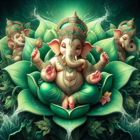 Krishna Premi, 7 Horses Running Painting Vastu Wallpaper, Photos Of Ganesha, Ganesh Art Paintings, Shri Ganesh Images, Ganesha Tattoo, Baby Ganesha, Elephant Illustration, Indian God