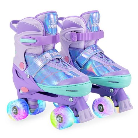 RunRRIn Roller Skates for Kids Girls, 4 Size Adjustable Quad Skate with Light Up Wheels for Children Indoor and Outdoor Roller Skates For Kids, Light Up Roller Skates, Girls Roller Skates, Kids Roller Skates, Kids Skates, Roller Skate Shoes, Skate Girl, Princess Toys, Childrens Lighting