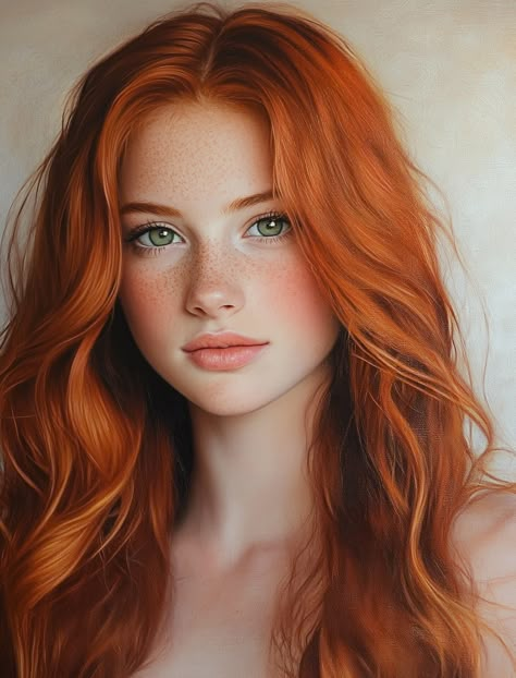 Illustration of beautiful woman with red hair Female Santa, Beautiful Woman Face, Red Haired Girl, Woman With Red Hair, Red Hair Freckles, Book Character Inspiration, Angel Beauty, Strong Independent Woman, Book Women