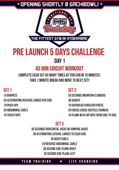 So are you guys ready for the #Challenge .. Let's go !  Day 1  #F45PrelaunchChallenge #Fitness F45 Workout, Bicycle Workout, Circuit Workout, Crossfit Workouts, Back Exercises, Pregnancy Workout, Hiit Workout, Bodyweight Workout, The Challenge