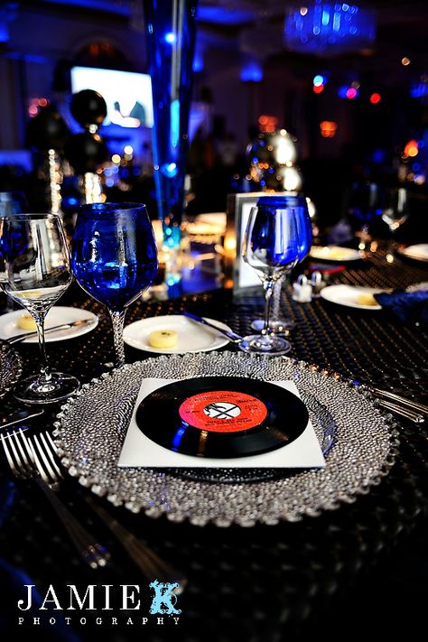 Rock and Roll Bar Mitzvah theme at The Grove party venue in New Jersey. Themed Table Decorations, Bar Mitzvah Favors, Popcorn Machines, Bar Mitzvah Themes, Favors Table, Mitzvah Themes, Rock N Roll Party, Sport Theme, Music Themed Wedding