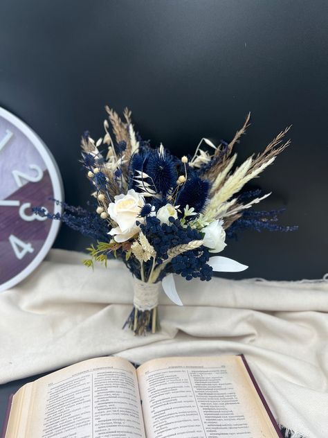 This Bouquets item is sold by TTNdesign. Ships from Ukraine. Listed on Apr 27, 2024 Navy Blue Flowers Bouquet, Beige Wedding Bouquet, Hoco Flowers, Blue Bridal Bouquet, Ivory Bouquet, Hebrew Art, Bridal Bouquet Bridesmaid, Blue Flowers Bouquet, Floral Bouquets Wedding