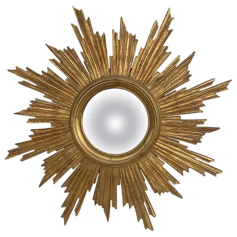 Wood Sunburst, Convex Mirror, Sunburst Mirror, Mirrors For Sale, Wood Mirror, Sun Moon, Art Deco, Mid Century, Angel