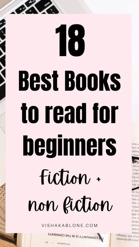 18 Easy to read books for beginners (Fiction + Non Fiction) - Vishaka Blone Beginner Reading, Novels For Beginners, Best Non Fiction Books, Easy Reader Books, Books For Beginners, Best Fiction Books, Fiction Books To Read, Must Read Novels, Beginner Reader