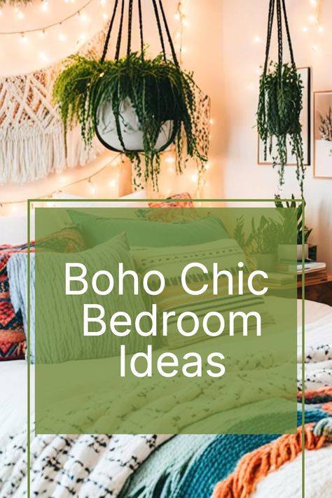 Feast your eyes on these eclectic boho chic bedrooms that promise to inspire your next home makeover. Get ready to create a space that's uniquely yours Boho Chic Guest Bedroom, Hobo Style Bedroom, Boho Chic Bedroom Ideas, Chic Bedroom Ideas, Bedrooms Inspiration, Boho Style Living, Boho Bedroom Ideas Bohemian, Chic Bedrooms, Modern Boho Bedroom