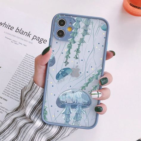 Jellyfish Print, Blue Jellyfish, Remote Holder, Printed Phone Case, Accessories Ear, Strip Led, Mobile Charger, Selfie Light, Room Display