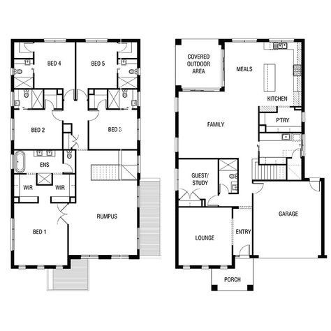 Large Family House Plan, Double Storey House Plans, Ff7 Remake, Large Open Plan Kitchens, Double Storey House, Huge Houses, Affordable Homes, Story Planning, Building A Porch