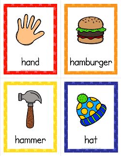 Things that Start with H Cards - Alphabet Printables Letter H Flashcards, H For Hat, Science Worksheets For Kindergarten, Alphabet Word Wall Cards, Letter H Activities, Preschool Alphabet Printables, Alphabet Word Wall, Heaven Help Us, Phonetic Sounds