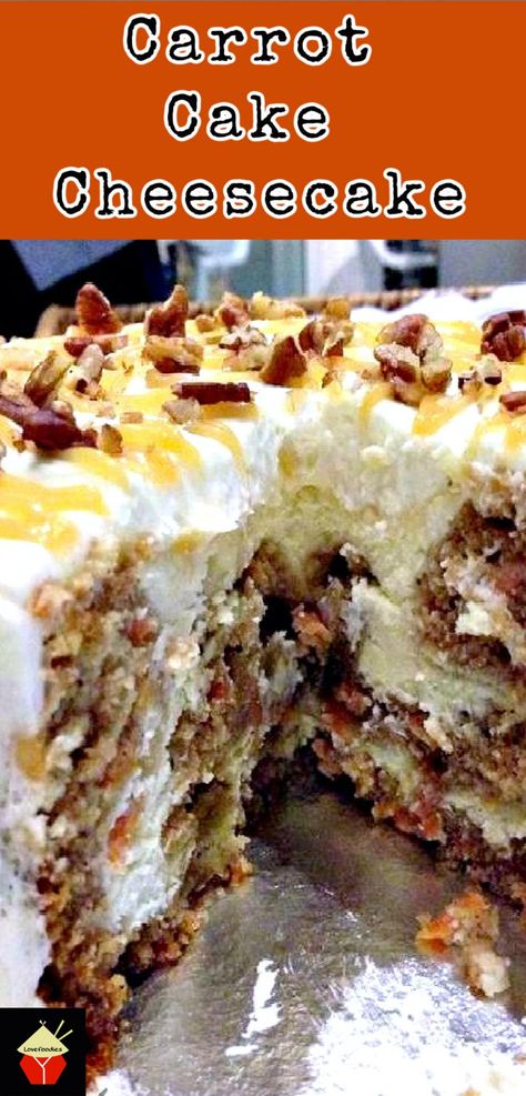 Carrot Cake Cheesecake Recipe, Carrot Cheesecake, Easter Carrot Cake, Cake For Easter, Cheesecake Baked, Cheesecake Balls, Apple Smoothie, Carrot Cake Cheesecake, Lovely Cake