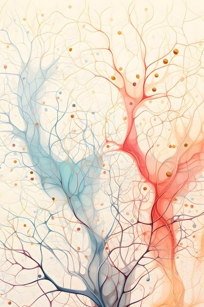 Premium Photo | Abstract Neural Network Illustration in Pastel Tones Graphical Abstract Science, Neuron Illustration, Network Illustration, Abstract Science, Neural Connections, Neural Network, Logo Psd, Image Icon, Design Challenge