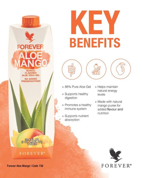 Why mango? For our newest aloe vera gel drink, we wanted to find the perfect balance of succulent flavour and nutritional value to create something unique, healthy and delicious. #aloemango Forever Aloe Gel, Forever Aloe Lips, Aloe Drink, Aloe Berry Nectar, Aloe Vera Gel Drink, Mango Benefits, Mango Drinks, Aloe Vera Drink, Ripe Mango