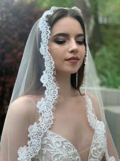 Fingertip Lace Veil Ivory Mantilla Veil Simple Lace Trim Bridal Veil One Layer Veil 1 Tier Lace Edged Long Wedding Veil Waltz Ivory Veil - Etsy UK Redacted Asmr, Mantilla Veil Wedding, Veil Simple, Long Wedding Veil, Lace Mantilla Veil, Simple Veil, Ivory Wedding Veils, Lace Veils Bridal, Lace Mantilla