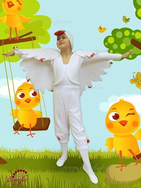 Goose - R 0177  USD 60 - for children Goose Costume, Easter Costume, Diy Costumes Women, Halloween Idea, Charlotte's Web, Jack And The Beanstalk, Fairy Tale Characters, Shiny Fabric, Ballet Costumes