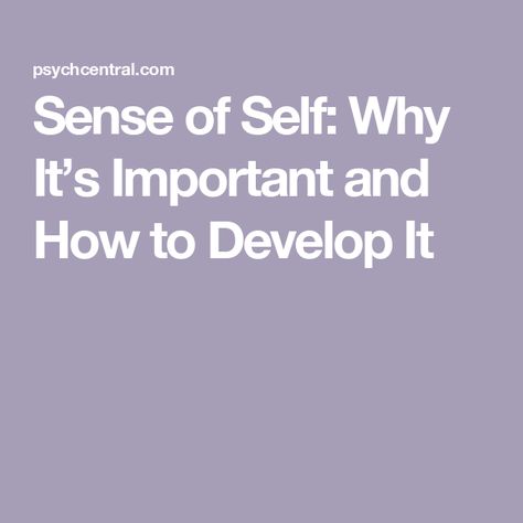 Sense of Self: Why It’s Important and How to Develop It Sense Of Self, Lack Of Confidence, Inner Critic, Self Concept, Mental Health Support, Low Self Esteem, Spiritual Path, Coping Skills, Confidence Building