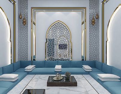 Check out new work on my @Behance profile: "Moroccan majlis in Kuwait" http://be.net/gallery/91539769/Moroccan-majlis-in-Kuwait Dekorasi Maroko, Arabic Living Room, Arabic Interior Design, Islamic Interior Design, Moroccan Door, Moroccan Style Interior, Arabic Decor, Moroccan Living Room, Moroccan Home Decor