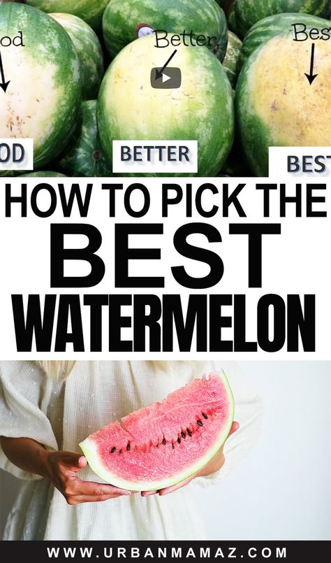 How to pick the best watermelon When To Pick Watermelon, Good Watermelon, Perfect Watermelon, Best Watermelon, Cut Watermelon, Dessert Recipes Easy, Easy Desserts, How To Know, Watermelon